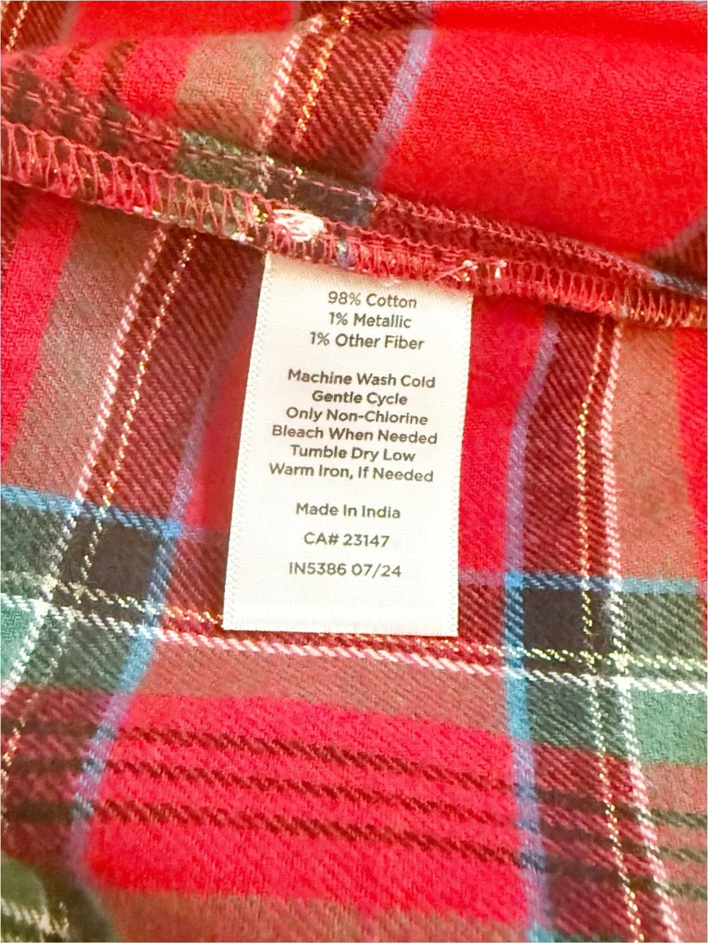 New TALBOTS Red Plaid Cotton Flannel Pajama Set SOLSTICE Holiday Cabin Sz 2X